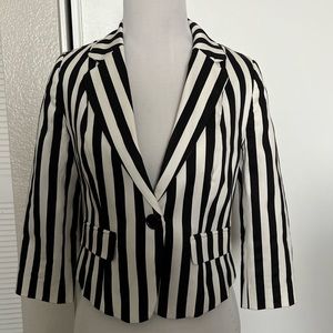 Forever 21 Black and White Striped Blazer